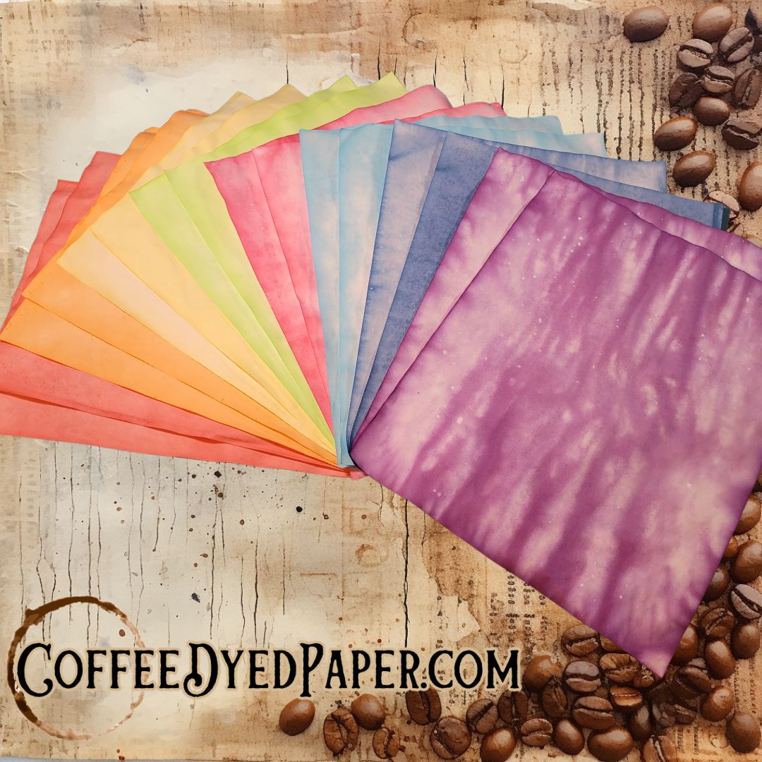 Brewed Hues A Rainbow of Hand Crafted Hand Dyed Paper