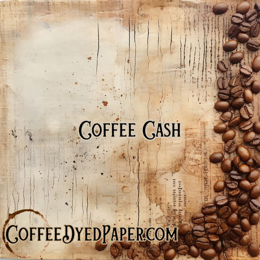 Coffee Cash! Coffee Dyed Paper Gift Card!