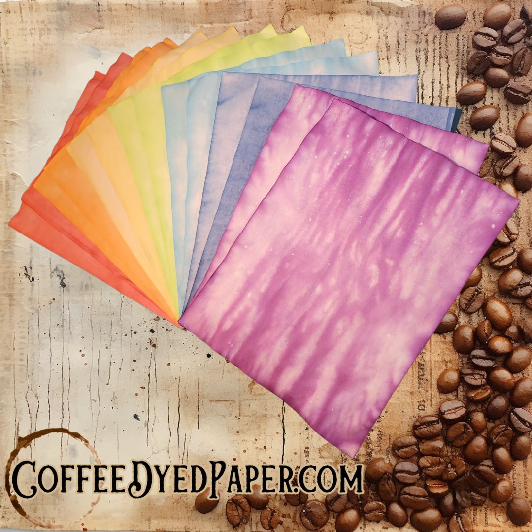 Brewed Hues A Rainbow of Hand Crafted Hand Dyed Paper