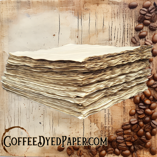 Coffee Dyed Paper Home Brewed Paper Our Premium Hand Crafted Coffee Dyed Paper